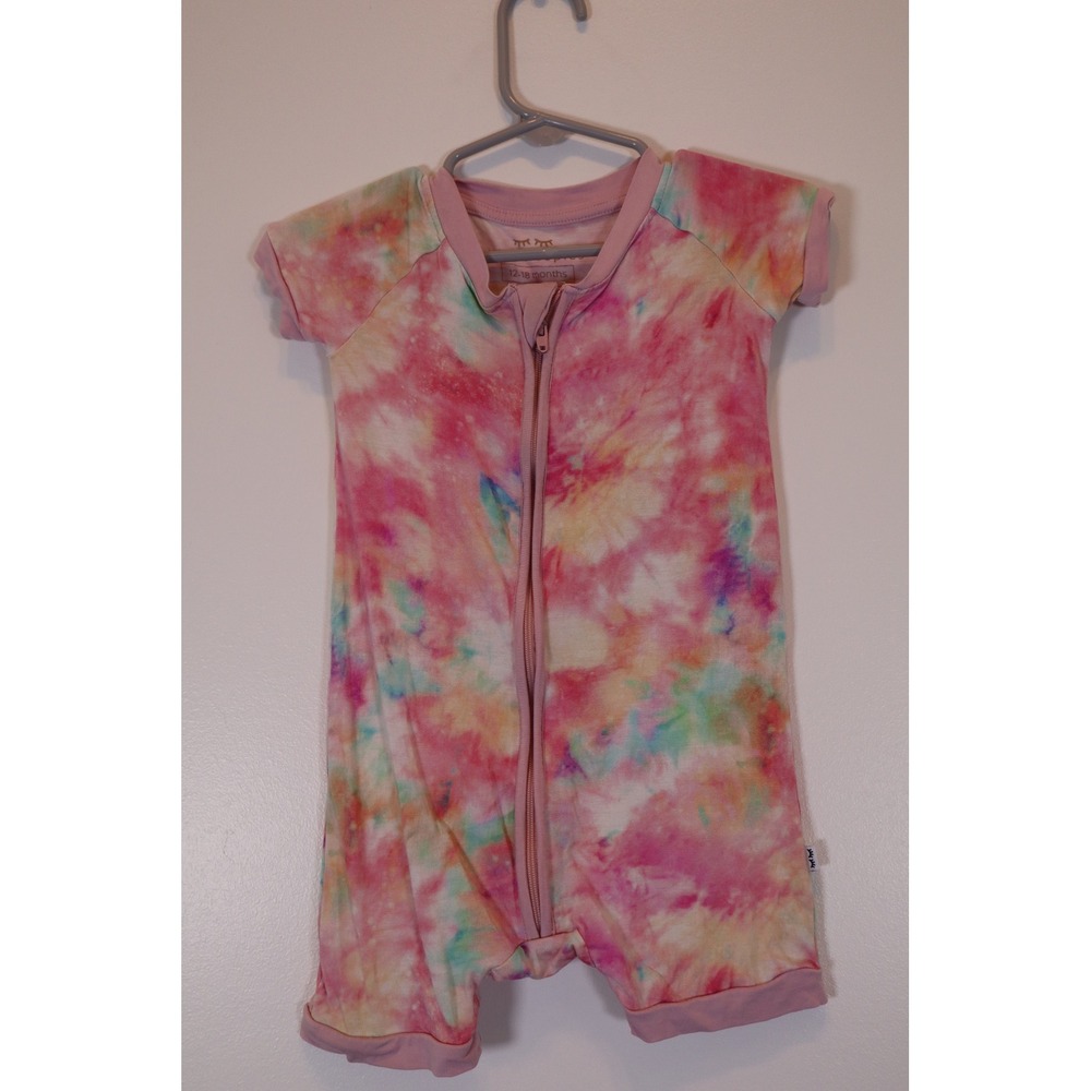 Little Sleepies Pink Tie Dye Shorty Zippy 12-18 Months
